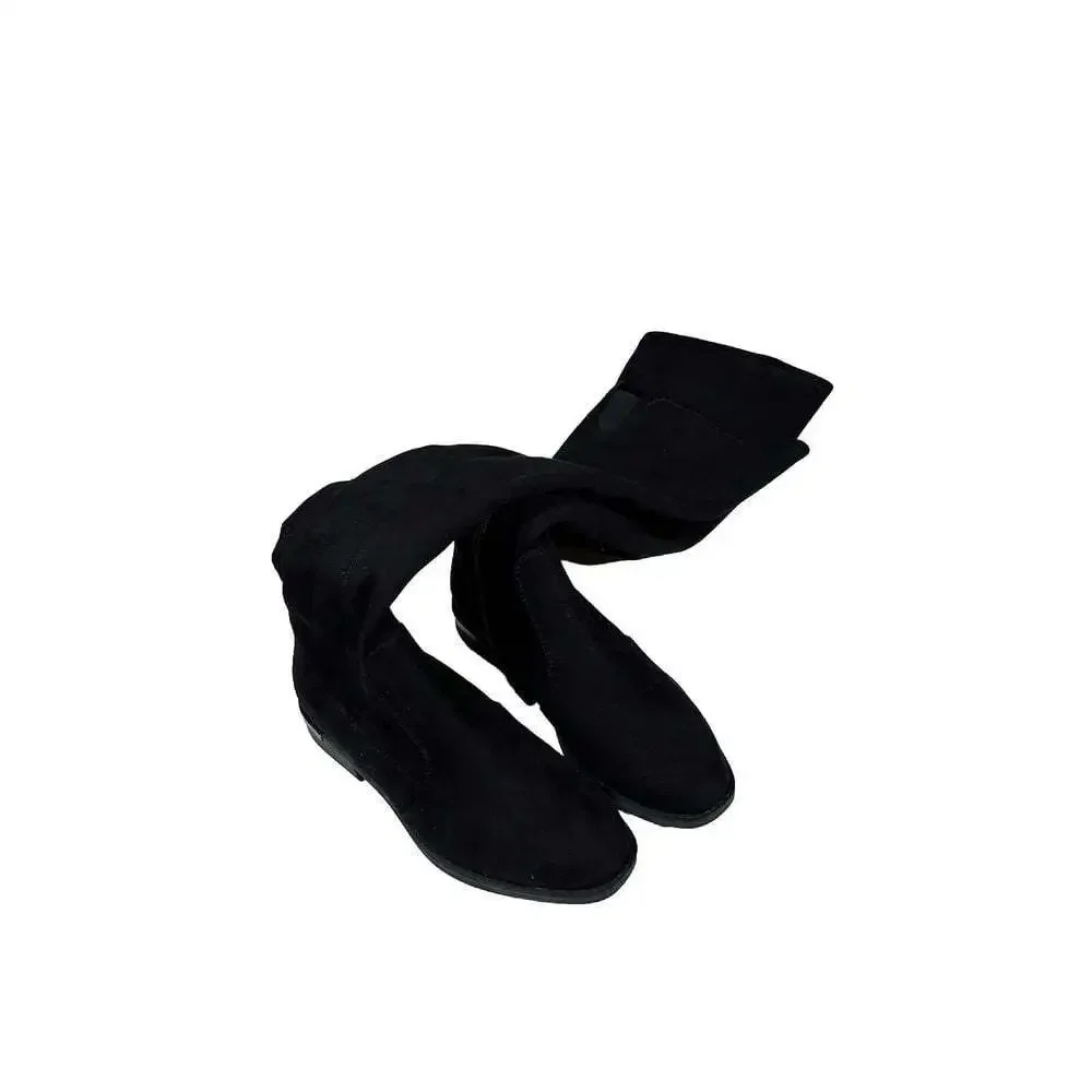 Marc Fisher Womens Renn Black Faux Suede Over The Knee Boots Size 5 New With Box
